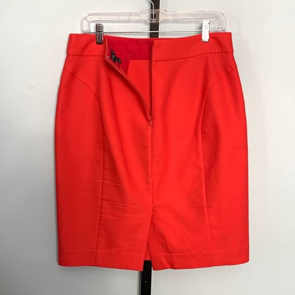 J. Crew Factory Poppy Red Cotton Pencil Skirt Size 8 - Picture 5 of 7